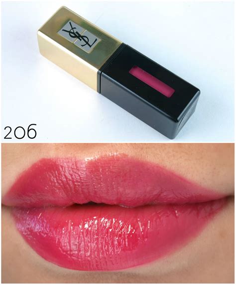 ysl glossy stain pop water 色号推荐|YSL pur couture glossy.